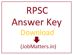 image : RPSC Answer Key 2022 @ JobMatters
