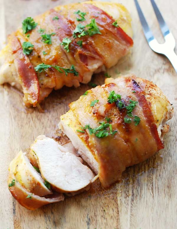 #Recipe : Bacon Wrapped Chicken Breast