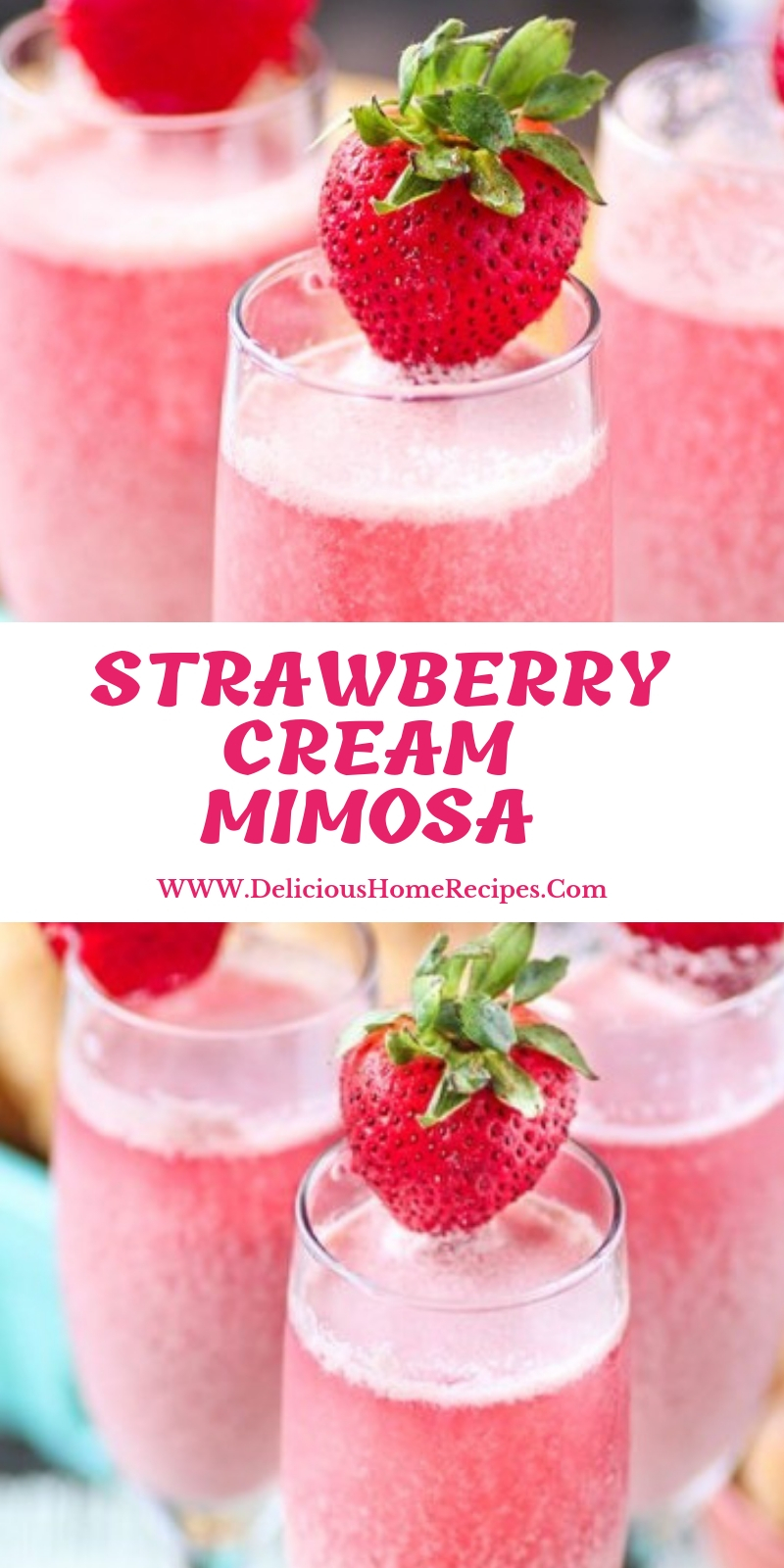 Strawberry Cream Mimosa #christmas #drink Strawberry Cream Mimosa #christmas #drink