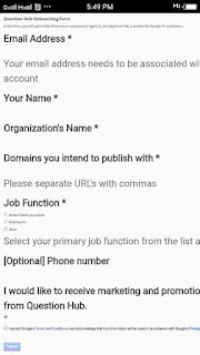 Google question hub form kaise submit kare