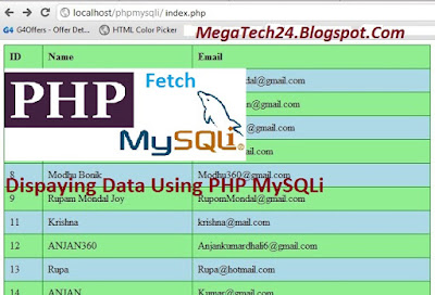 Displaying Data from Database as Table PHP mysqli fetch array - Web ...