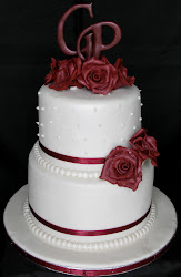 tier cake cakes roses layer maroon theme pink sugarcraft gaborone whose bride soni wc