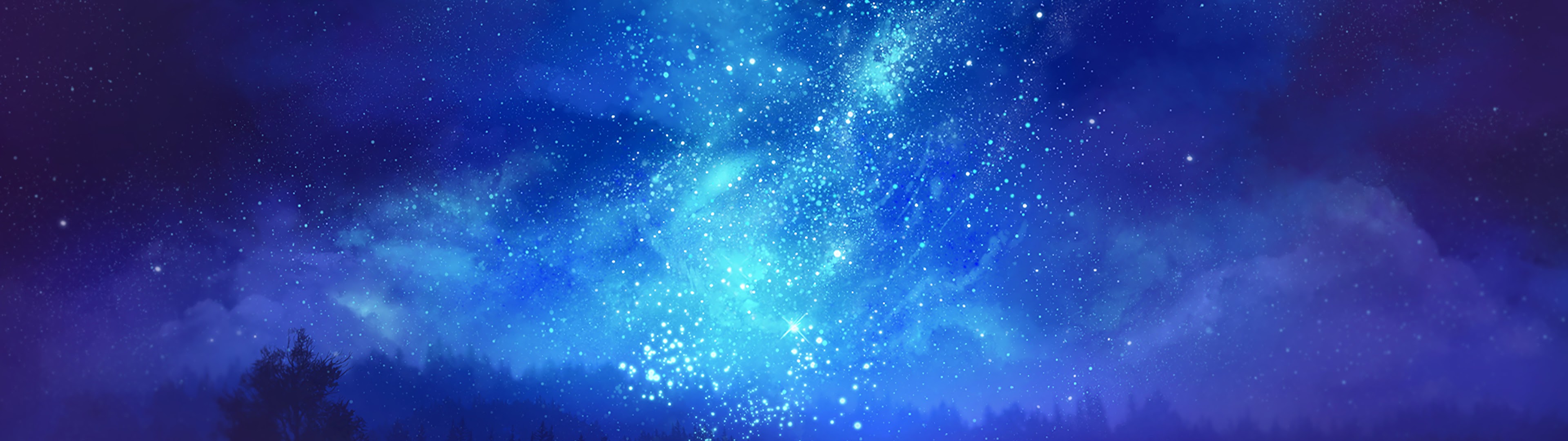 Night, Sky, Stars, Scenery, Anime, 4K, #123 Wallpaper PC Desktop