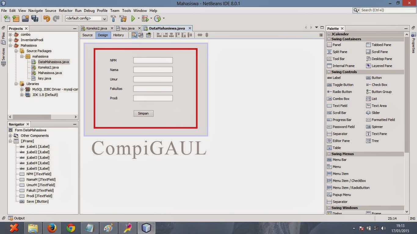 Cara Menginputkan Data Dari Netbeans Ke Database MySQL « compi gaul image.