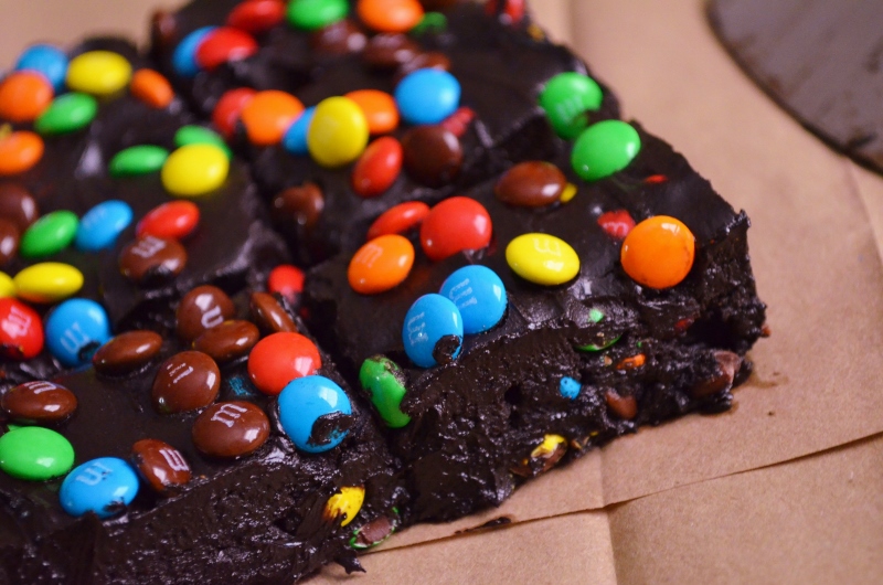 For the Love of Dessert Soft Dark Chocolate M&M Fudge