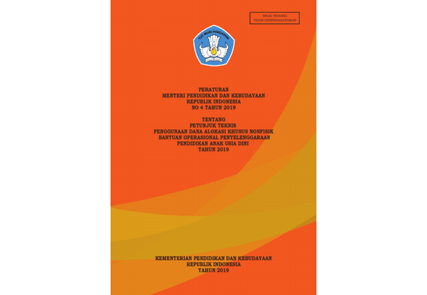 Program dan Satuan Pendidikan Penyelenggara PAUD serta Pemberian BOP DAK PAUD 2019