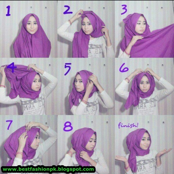 Beautiful Hijab Style Ttutorial www.igvv.blogspot.com