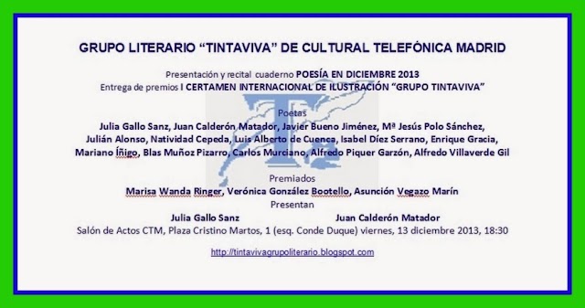 Grupo Literario Tinta Viva: Recital y entrega de Premios