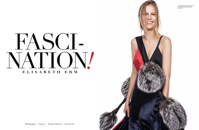 Manifesto Magazine September 2015, Elisabeth Erm Céline 2015 AW Big Fur Pompoms Scarf Editorials