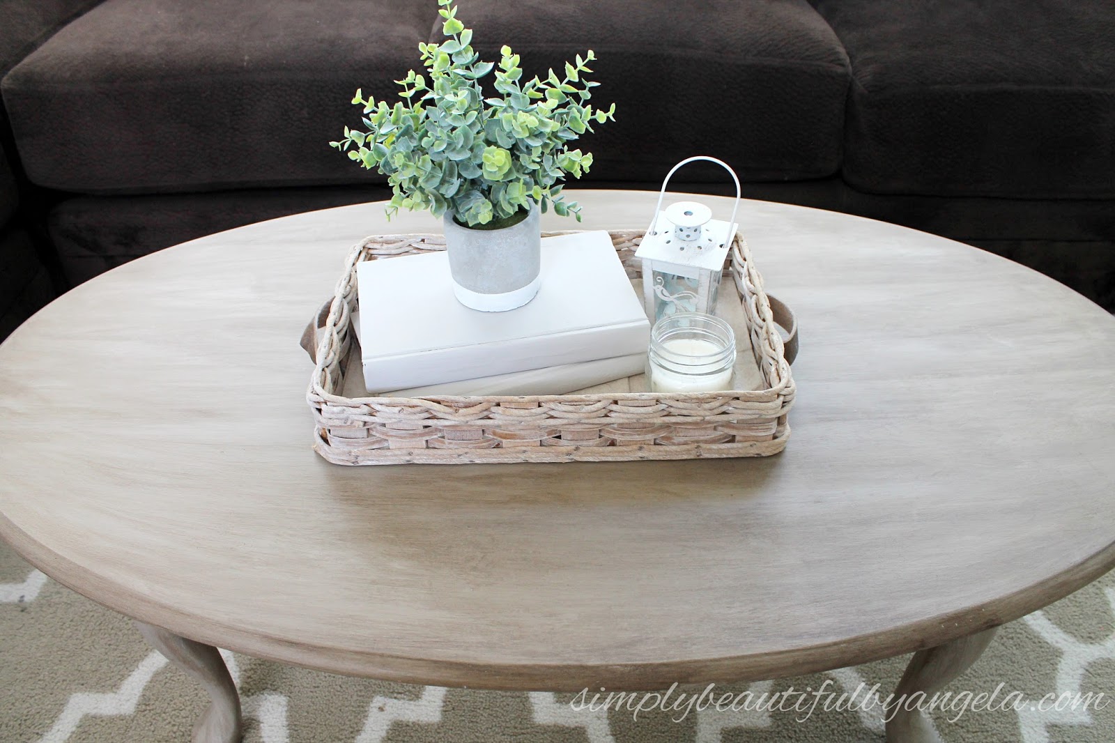 Coffee Table Gets a Faux Wood Makeover for Cheap! Simply Beautiful By