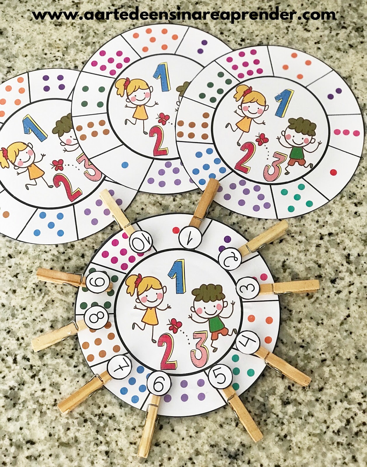 Jogo pedagógico Número x Numeral A Arte de Ensinar e Aprender