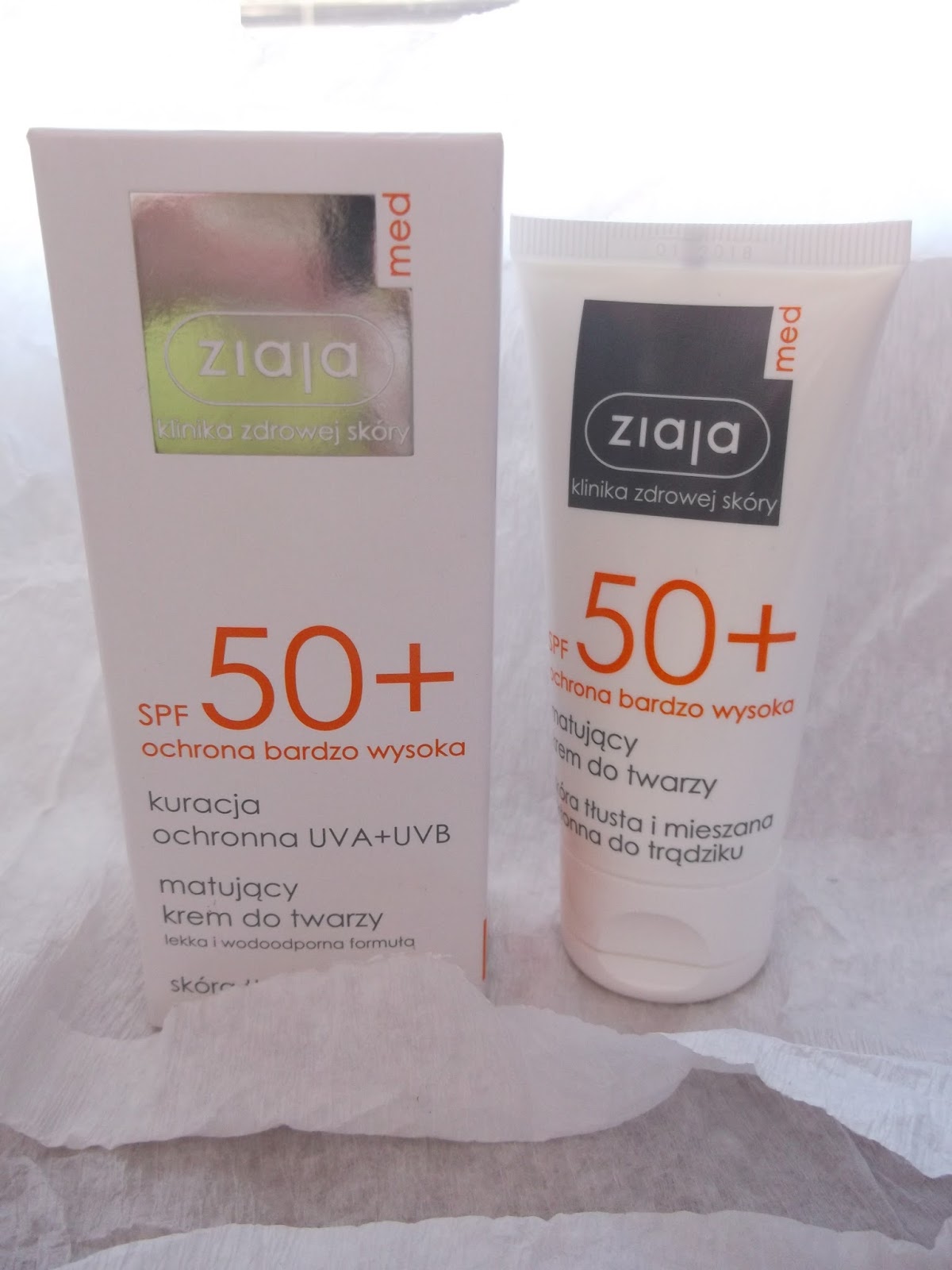 Ciekawska Magdalena : Ziaja Med, Matujący krem do twarzy SPF 50