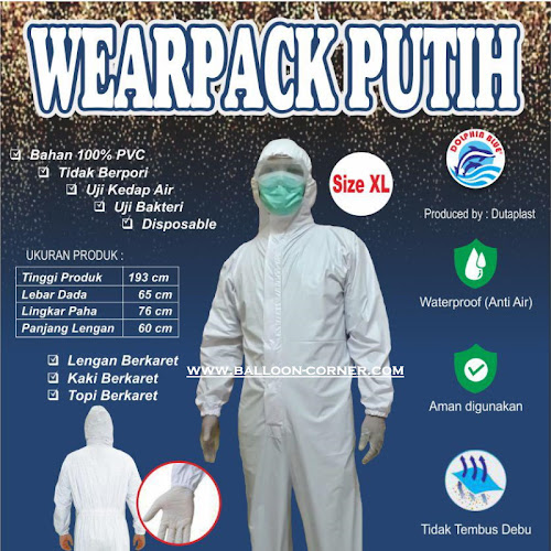 Wearpack Putih / APD Non Medis (MURAH)