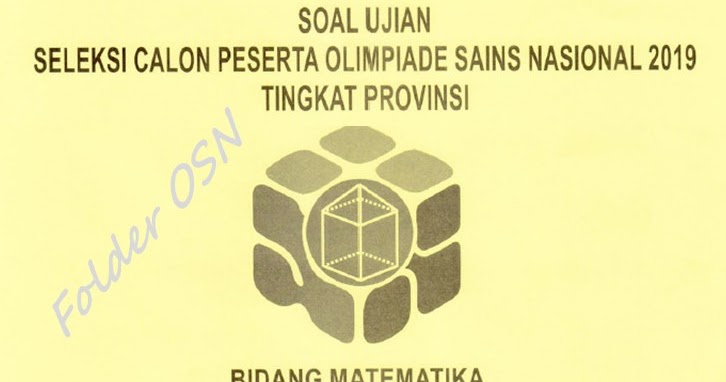 Soal OSP Matematika SMA 2019 dan Pembahasannya Bimbel