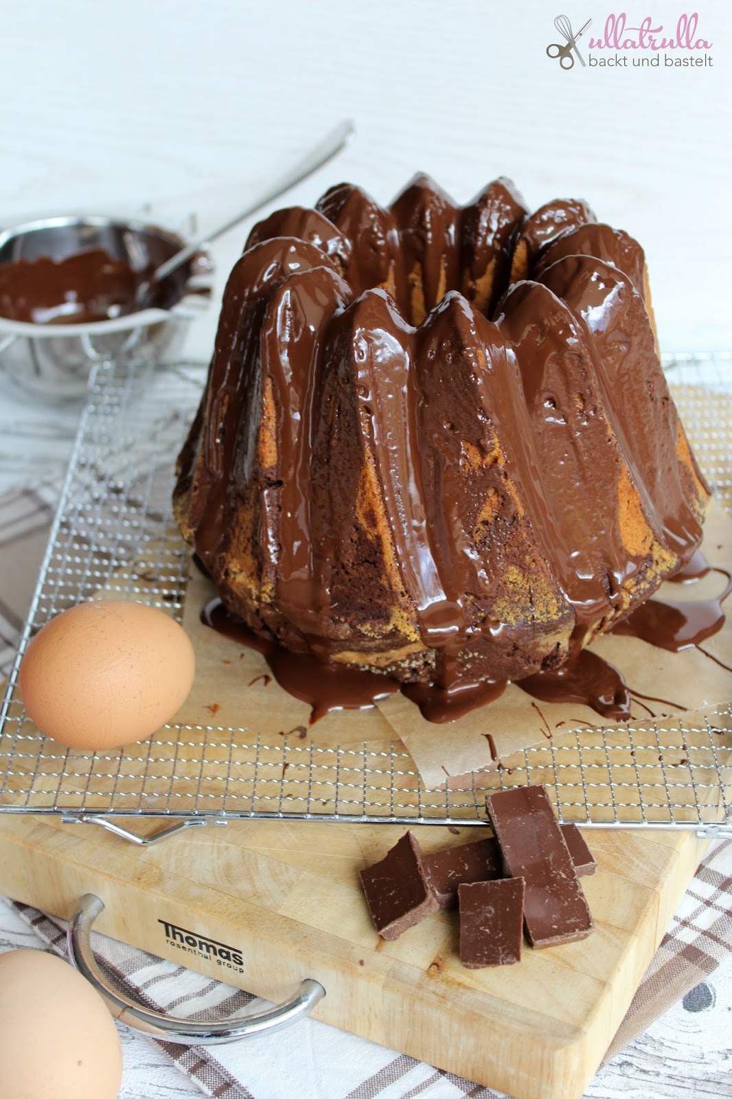 ullatrulla backt und bastelt: Einfacher Schokoladen-Marmorkuchen