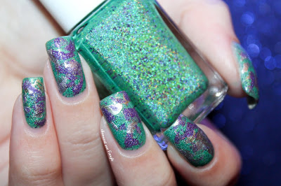 Splatter Nail Art with Glam Polish