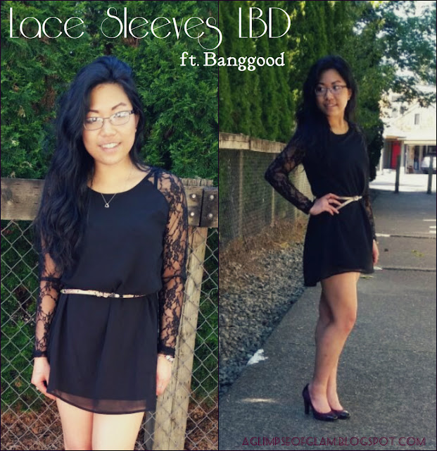 OOTD Inspo LBD with Lace Sleeves ft Banggood - Andrea Tiffany aglimpseofglam