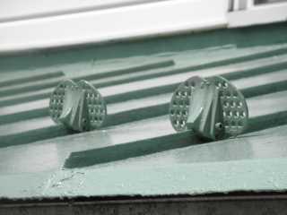 Clip on snow birds for standing seam metal panels