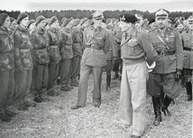 Field Marshall Montgomery inspect 1st Polish Independent Parachute Brigade