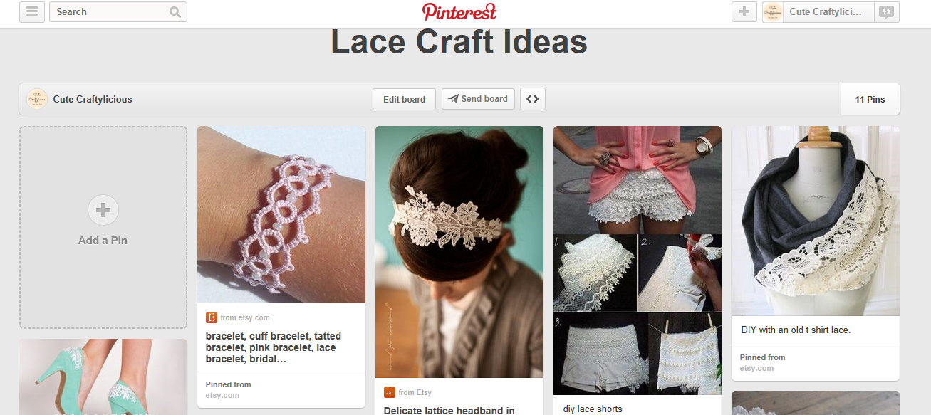 http://www.pinterest.com/ccraftylicious/lace-craft-ideas/