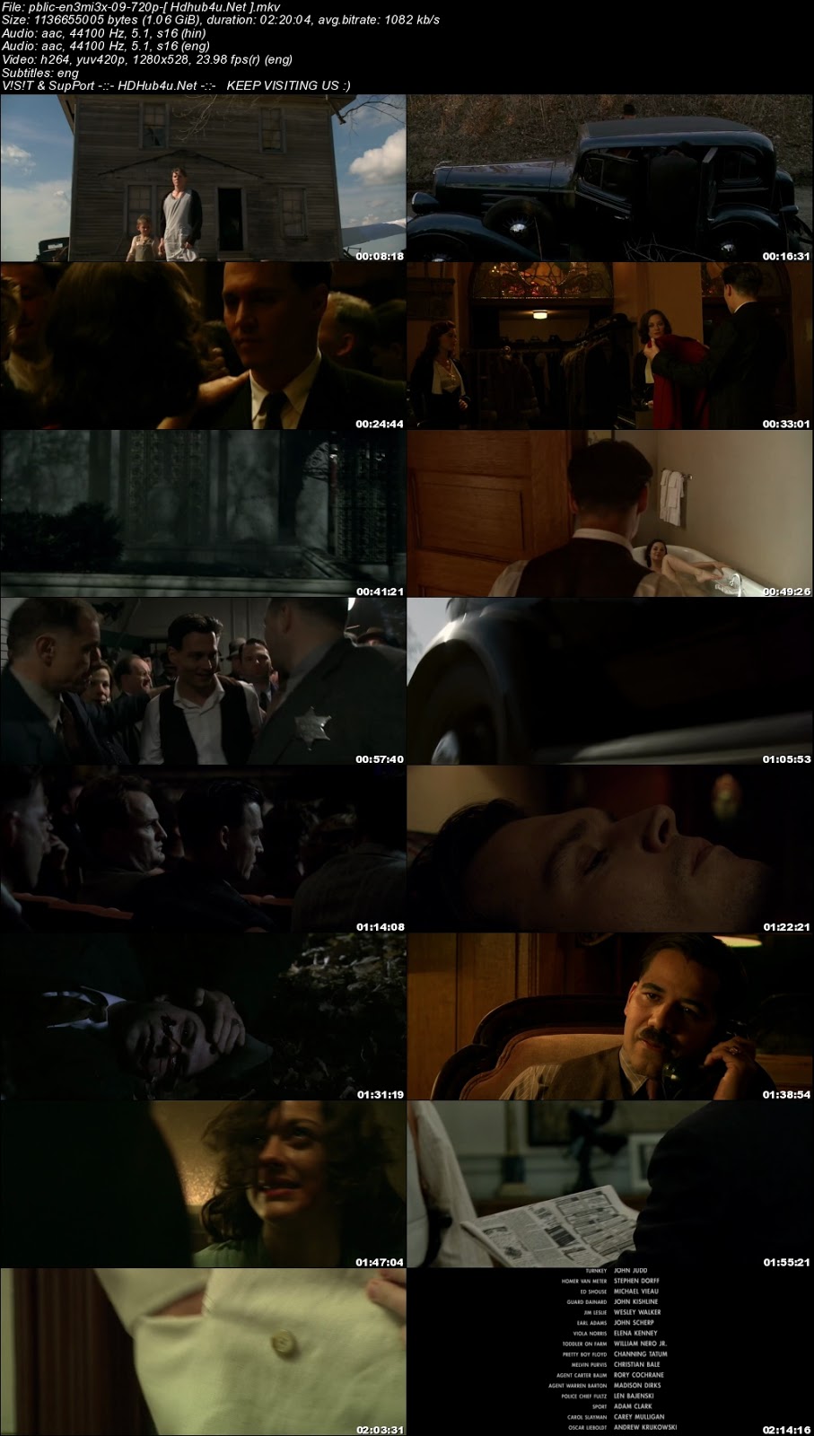 Public Enemies 2009 Hindi Dual Audio 720p BluRay Esubs 1Gb Download