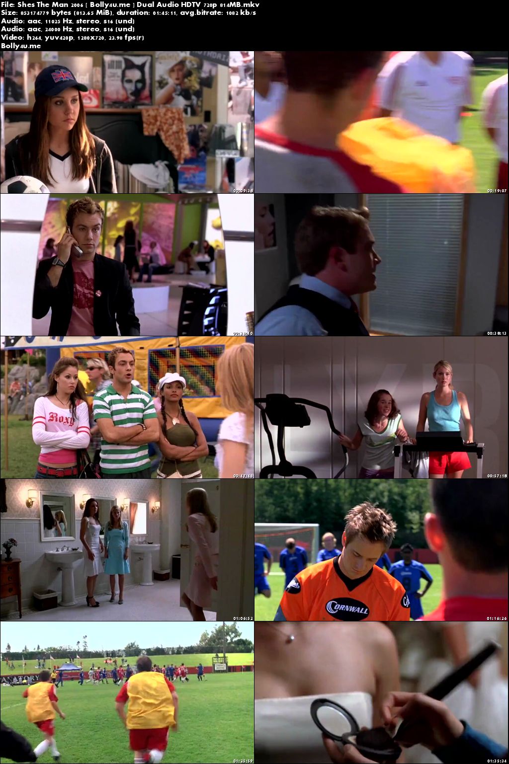 She's The Man 2006 HDTV 800Mb Hindi Dual Audio 720p