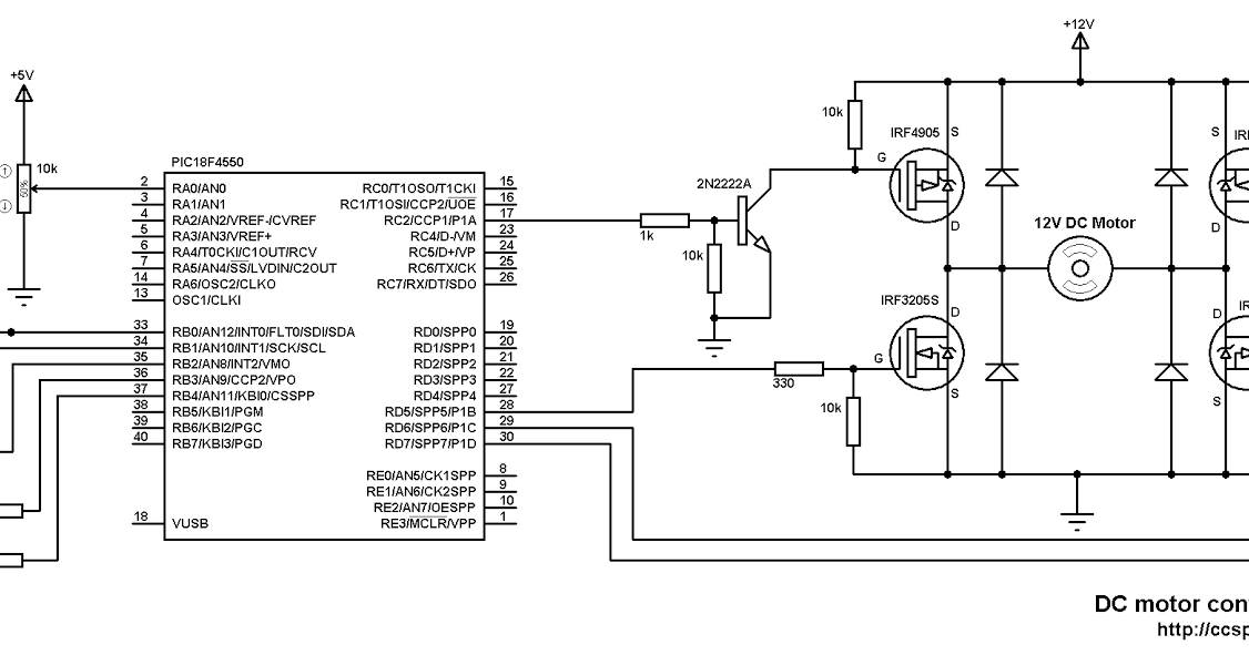 Dc Motor Speed And Direction Control With Pic18f4550