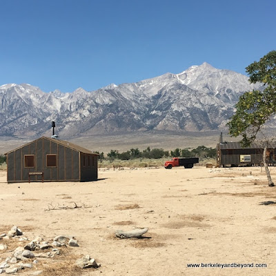 exterior of women's latrine at Manzanar National Historic Site in Independence, California exterior of women's latrine at Manzanar National Historic Site in Independence, California