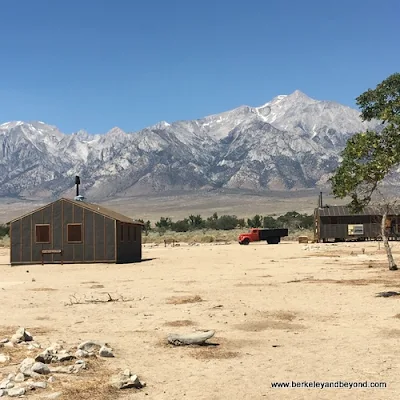 exterior of women's latrine at Manzanar National Historic Site in Independence, California