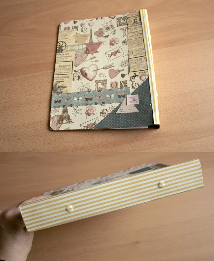 Decorando un viejo archivador con scrapbooking (video paso a paso)