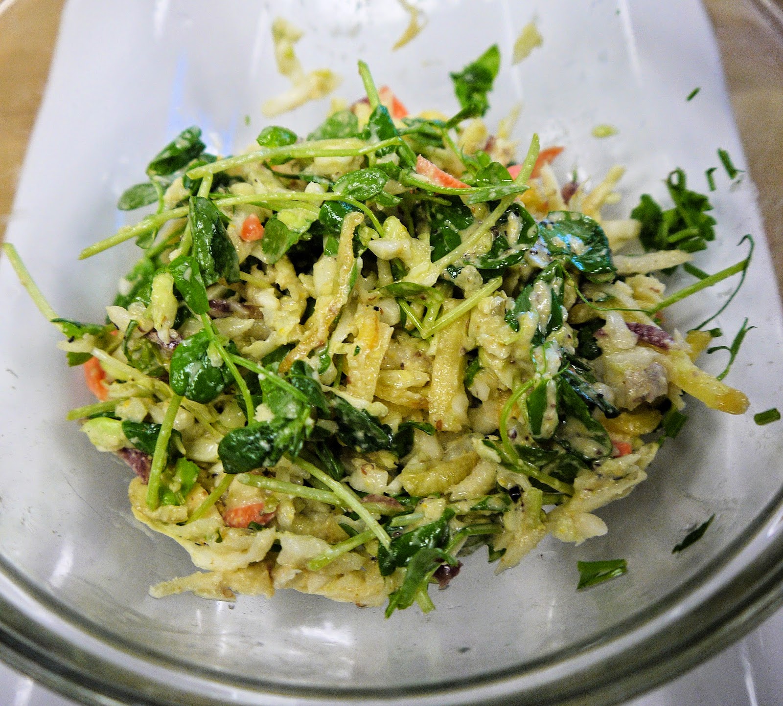 Cashew Mustard curry mayo with cabbage slaw