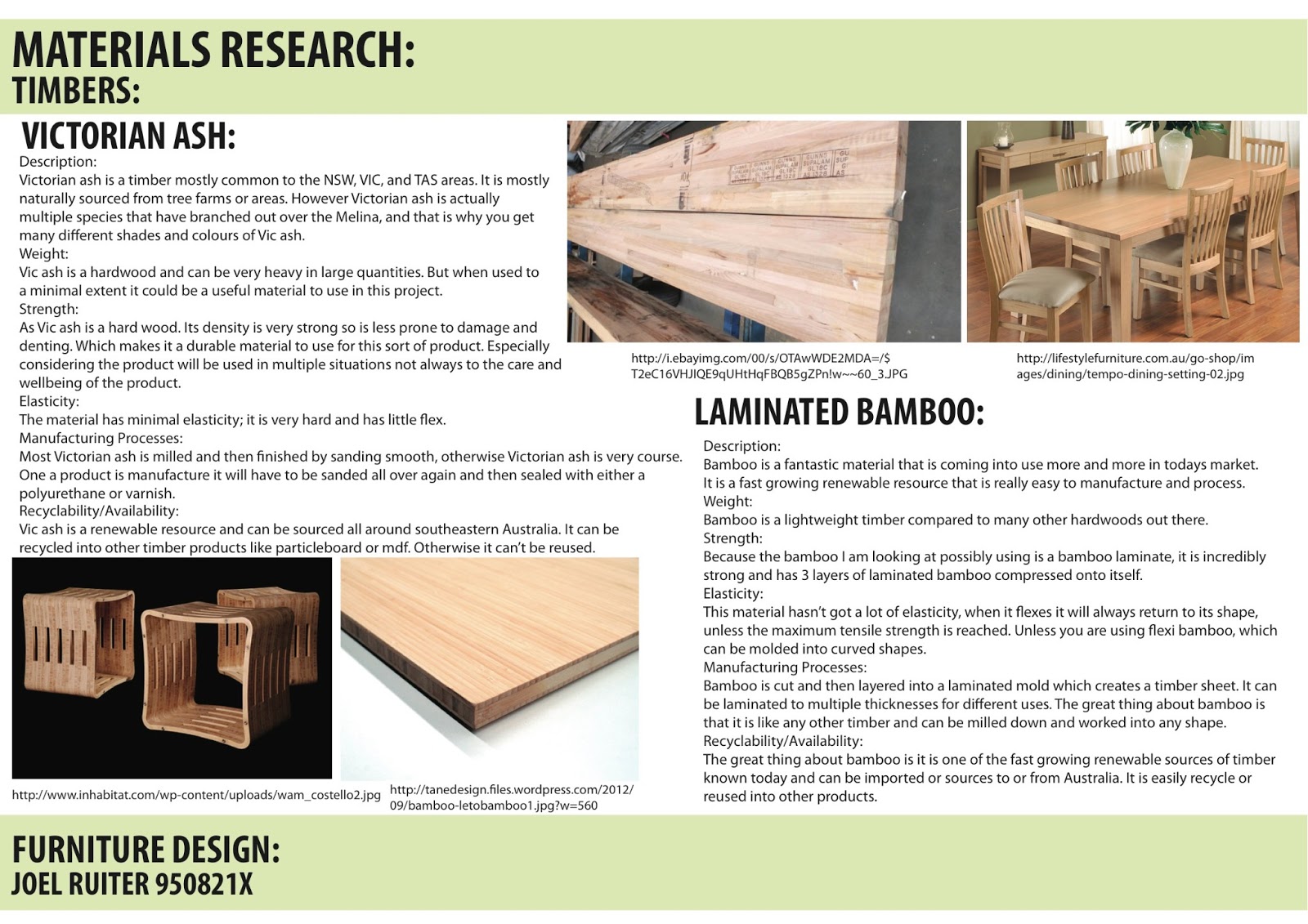 Joel Ruiter Furniture design Research Task, Part A
