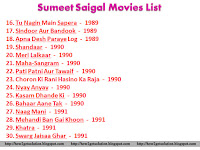 sumeet saigal, list of movies, from, to nagin main sapera, 1989, to swarg jaisa ghar, 1991