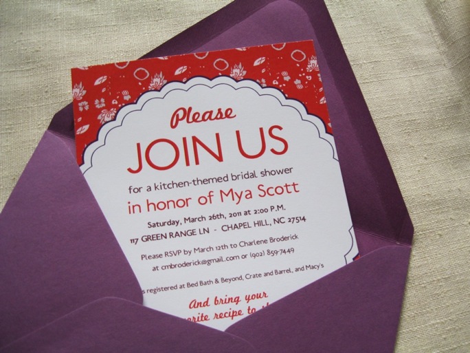 We wanted these bridal shower invites to be demure but a little modern too