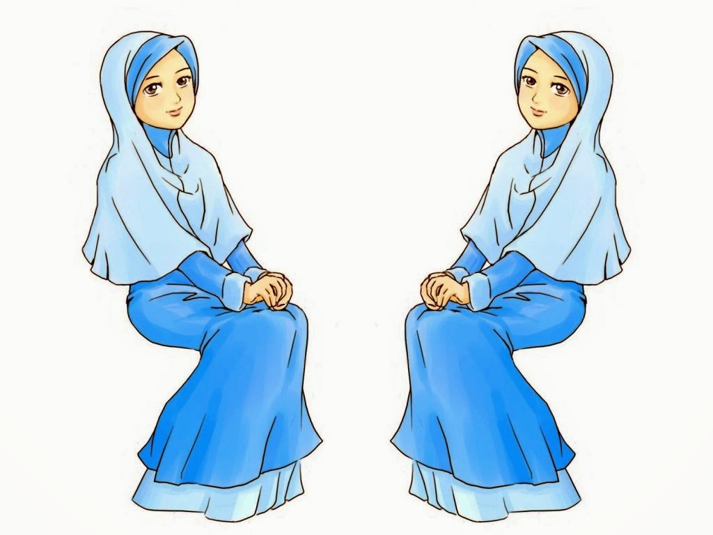Wallpaper Atau DP BBM Kartun Muslimah Cantik Khusus Android 2015