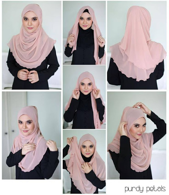 7+ Cara Mudah Pakai Shawl Half Moon (Gambar & Video) 7+ Cara Mudah Pakai Shawl Half Moon (Gambar & Video)