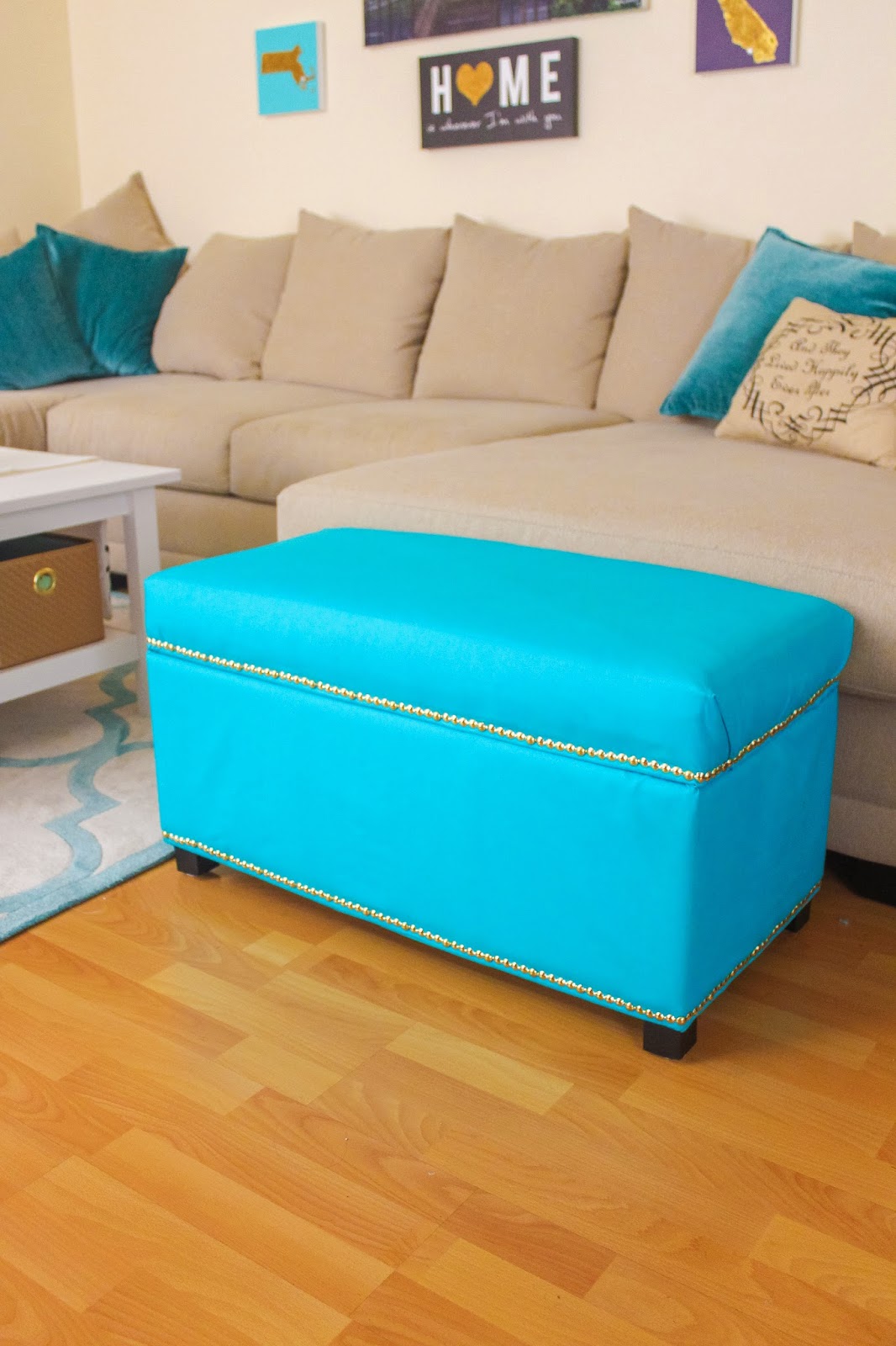 Kasey's Kitchen DIY Storage Ottoman Makeover