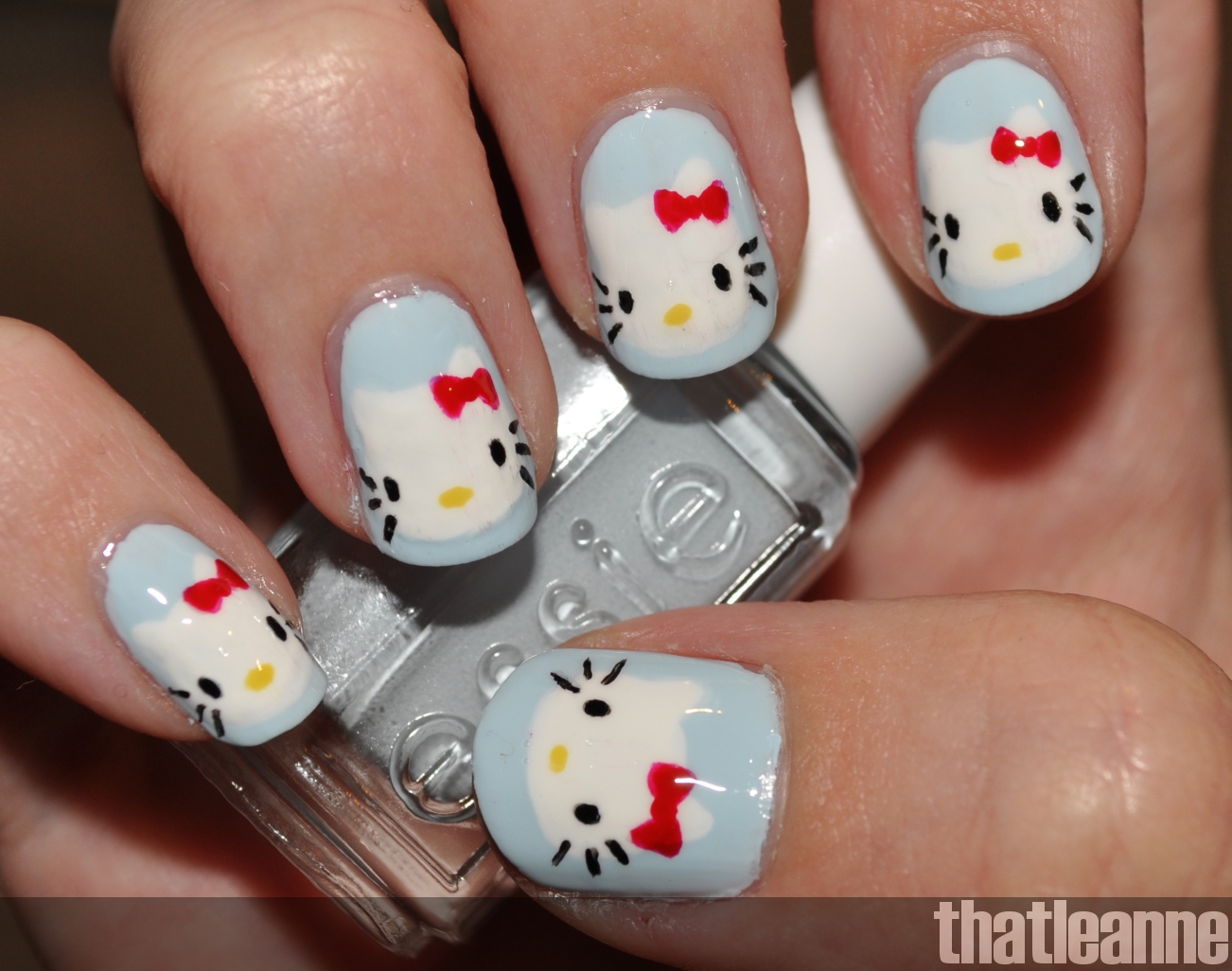 thatleanne: Hello Kitty Nail Art with Essie Wedding 2011 swatches!