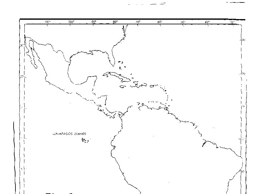 Blank Latin America Political Map 35