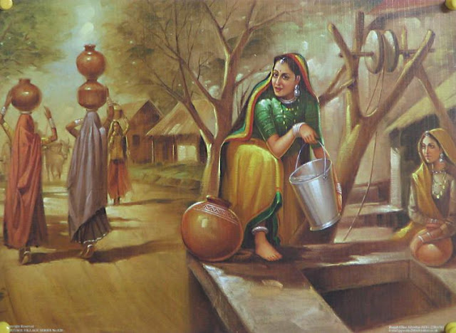 Rajasthani Girls Art Paintings 31
