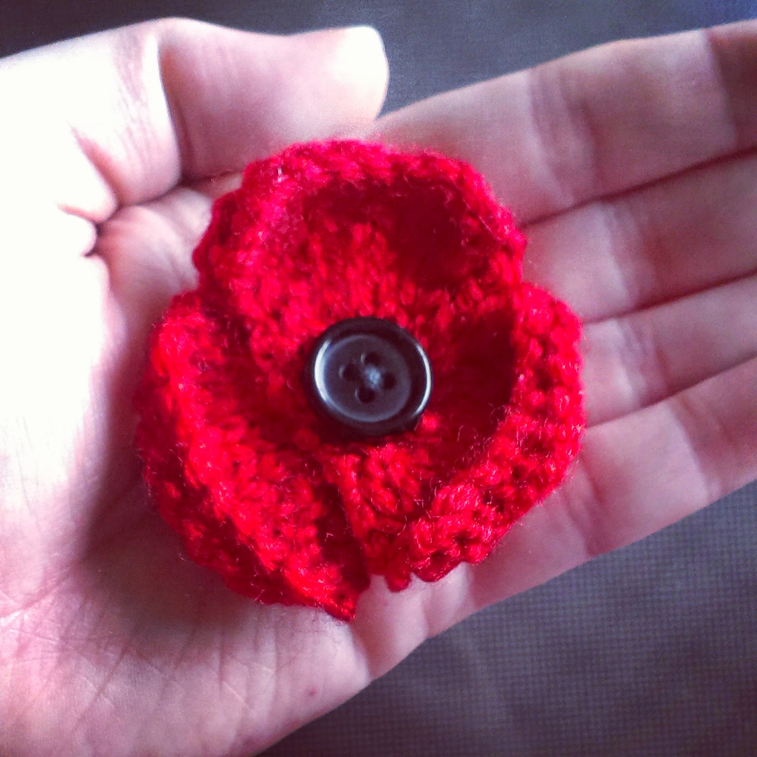 Remembrance Day Knitted Poppy