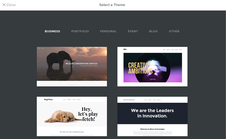 Pilih tema Weebly Pilih tem Weebly