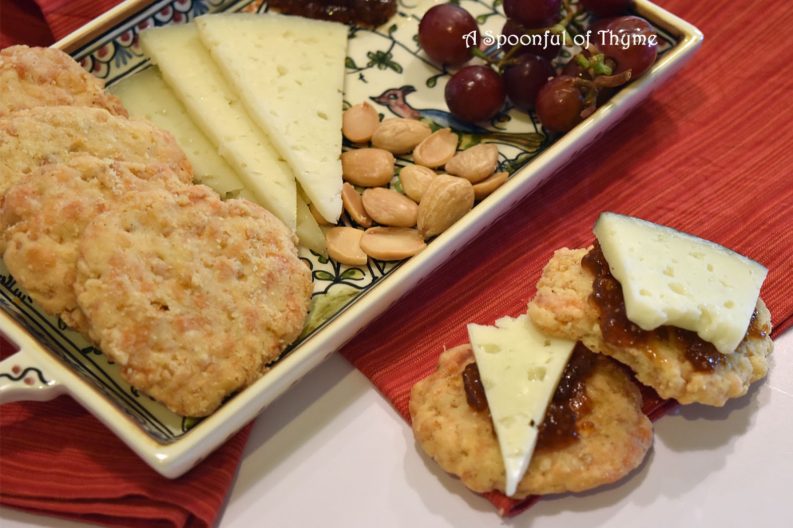 Spanish Tapas with Savory Manchego Crackers!