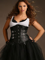 Plus Size Ophelia Underbust Leather Corset With Halter & Buckles
