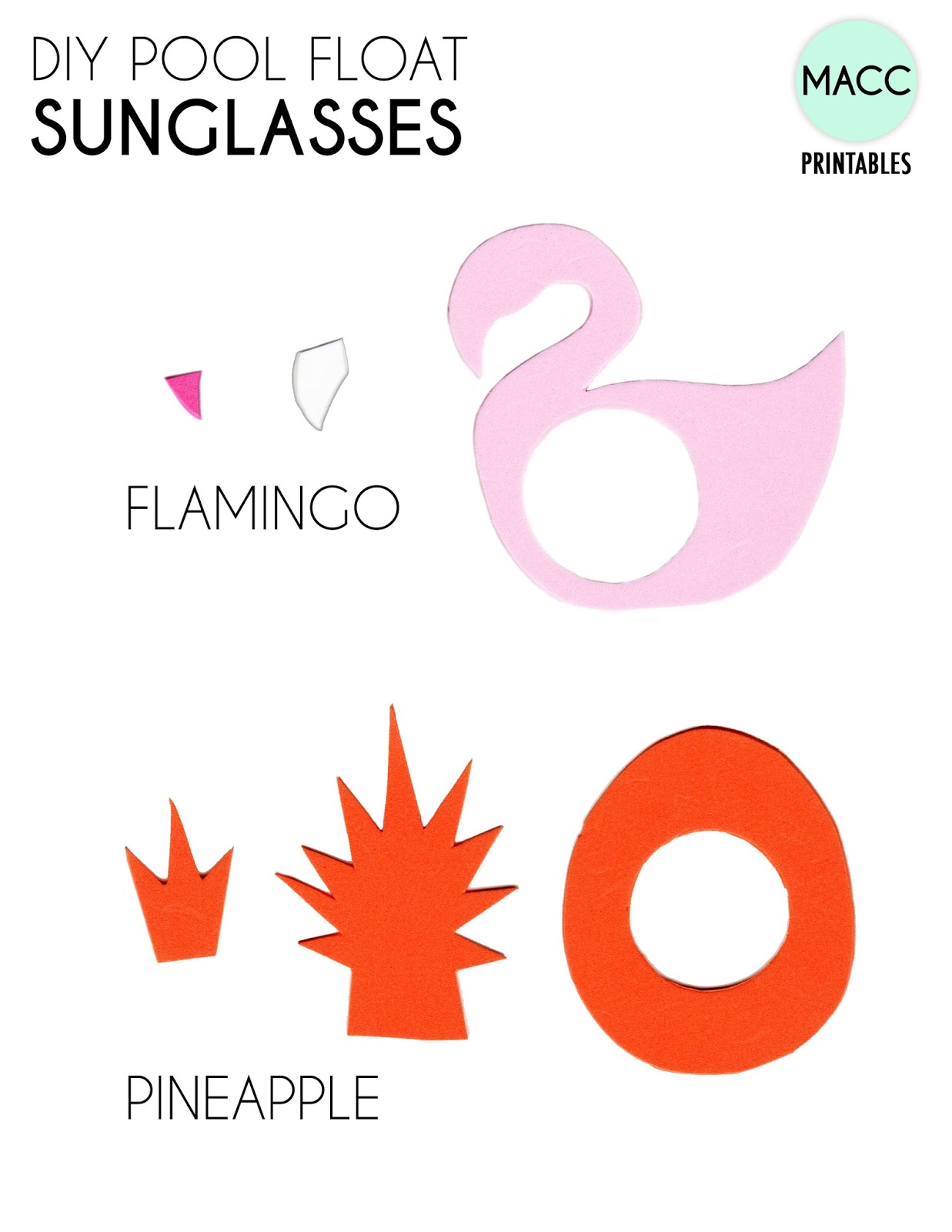 Nest: DIY Pool Float Sunglasses + Free Printable