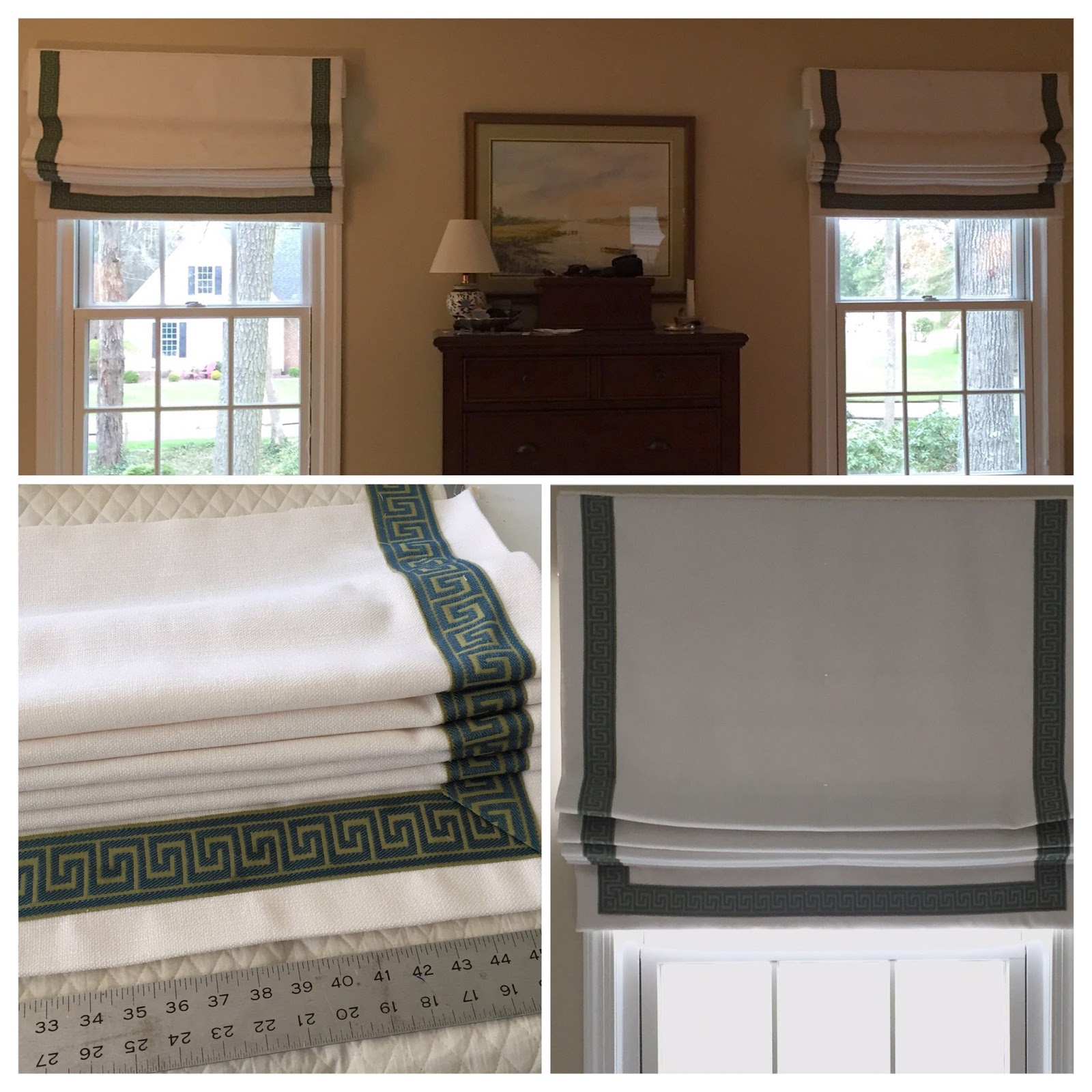 Pam Morris Sews Roman Shades with Greek Key Trim