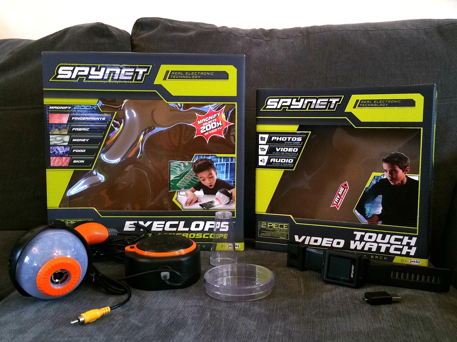 Spy Gadget Toys, SpyNet Touch Video Watch, SpyNet Spyclops TV Microscope