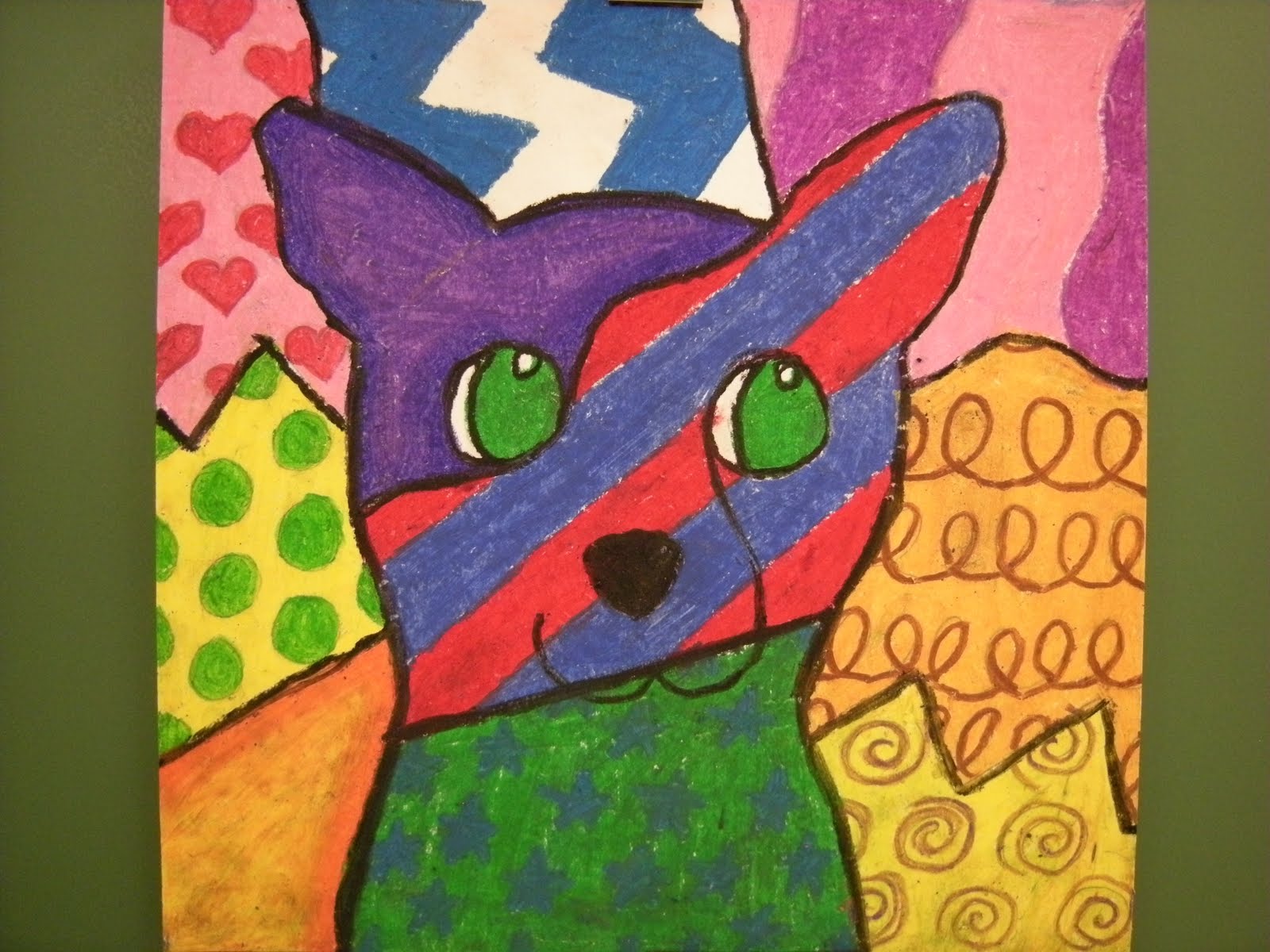 WHAT'S HAPPENING IN THE ART ROOM??: 5th Grade Cubism Dogs