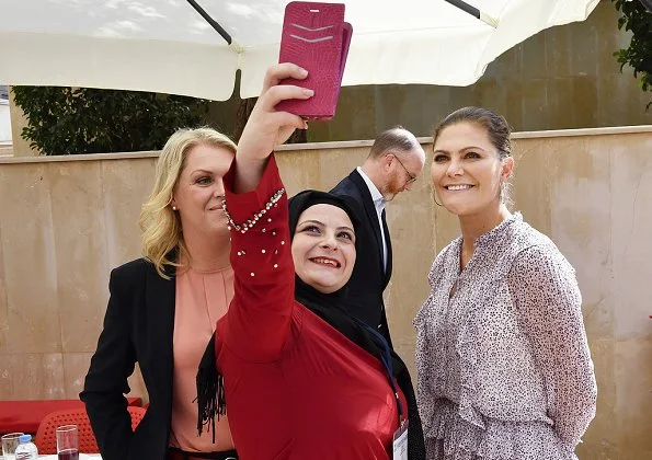 On the last day of her visit to Lebanon, Crown Princess Victoria wore a long dress by Zadig&Voltaire, which she had worn before