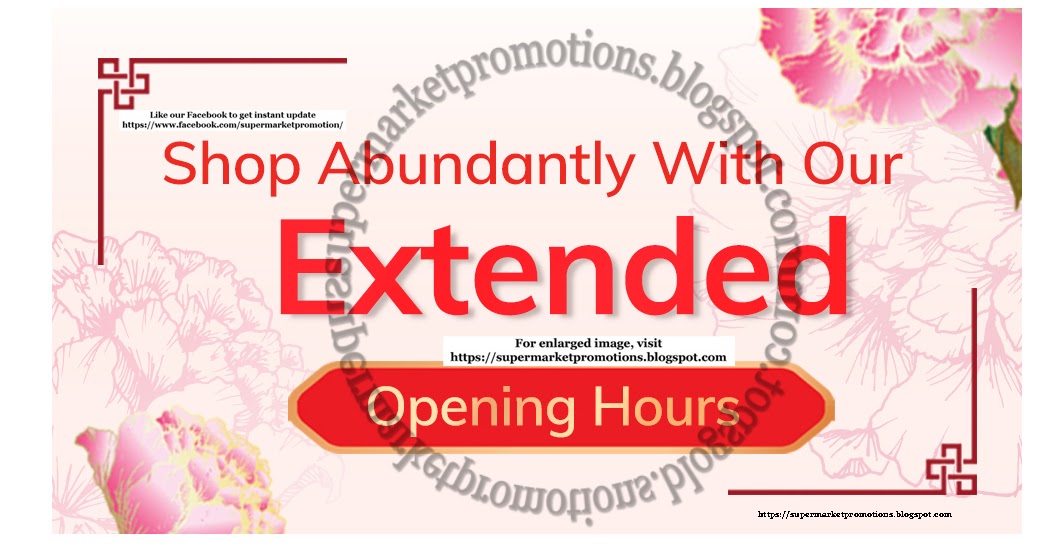 NTUC FairPrice Chinese New Year Opening Hours 05 February 2019 ~ Supermarket Promotions